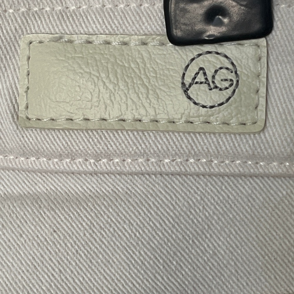 AG Adriano Goldschmied Mari Crop High Rise Slim Straight Jeans Cream White 27 - Picture 7 of 12